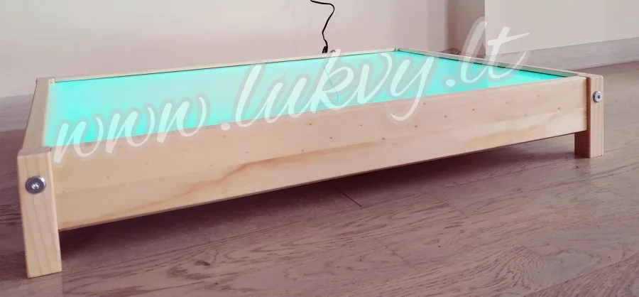 Šviesos stalo rinkinys žemas medinukas